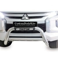 Mitsubishi Triton L200 Facelift 2019+ Low Nudge Bar Stainless Steel