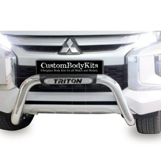 Mitsubishi Triton L200 Facelift 2019+ Low Nudge Bar Stainless Steel