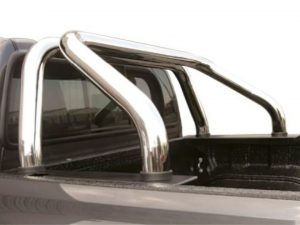 Toyota Hilux 2016 - 2020+ Polished Stainless Steel Top Mount Sports Bar Double Cab