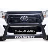 Toyota Hilux 2016 - 2023+ Nudge Bar with Oval Cross Member 409 Stainless Steel Powder Coated Black