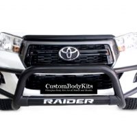Toyota Hilux 2016 - 2020+ Tri Bumper with Oval Cross Member 409 Stainless Steel Powder Coated Black
