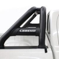 Toyota Hilux LEGEND 2020 - 2022+ Rollbar Double & Extended Cab (Sports Bar) with Oval Cross Members 409 SS PC Black