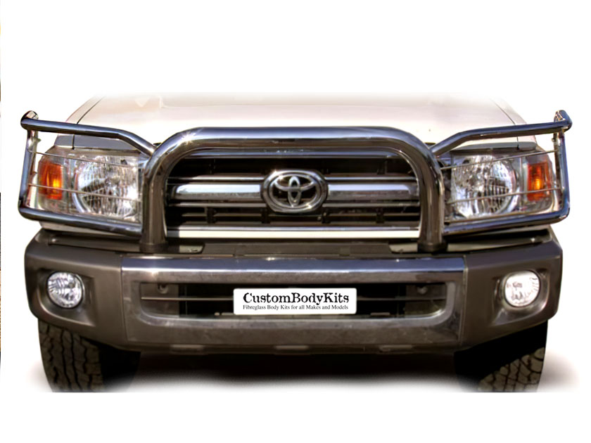 Toyota Landcruiser 70 2009 - 2020+ Stainless Steel Headlight Wrap Around