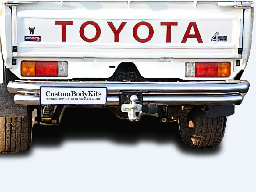 Toyota Landcruiser 70 Series 2007 - 2020+ Rear Step Stainless & Towbar