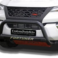 Toyota Fortuner 2016 - 2021+ Nudge Bar 409 Stainless Steel PC BLACK