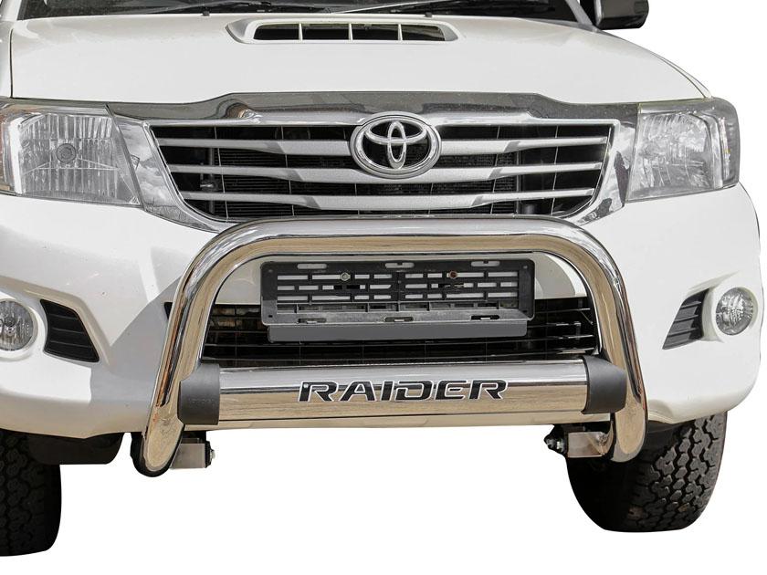 Toyota Hilux 2011 - 2015 Nudge Bar with Oval Cross Member Stainless Steel