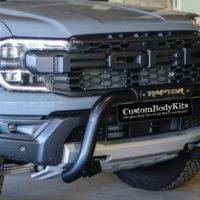 Ford Ranger Raptor 2019-2022 Nudge Bar 409 Stainless Steel PC Black