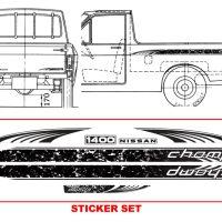 Nissan 1400 Champ Black Decals