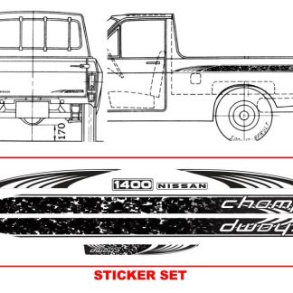 Nissan 1400 Champ Black Decals